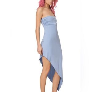 UO Y2K Tube Dress Asymmetrical Midi